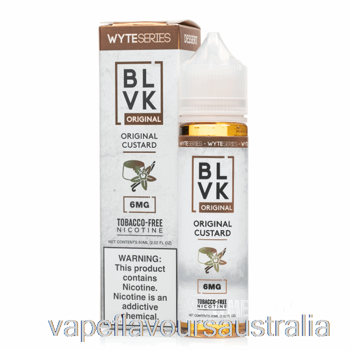 Vape Nicotine Australia Original Custard - BLVK - 60mL 0mg